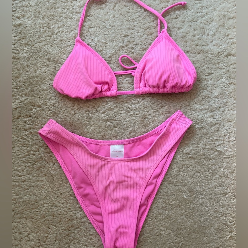 Xhilaration Ribbed Pink Bikini Set from Target